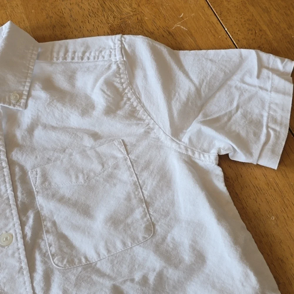 Place | Boys | White | Short-Sleeve Shirt | Button-Down | Size 10/12